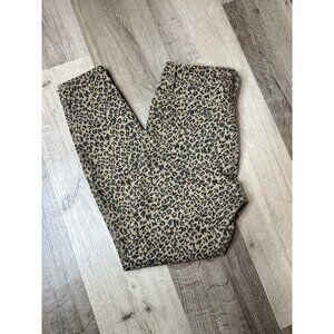 Vanilla Star Leopard Print Skinny Leg High Rise Jean Size 7